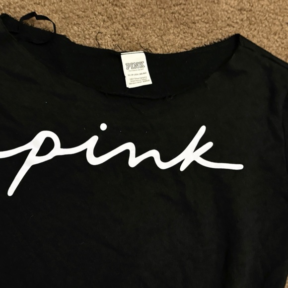 Victoria's Secret PINK Black Tee - Picture 1 of 2